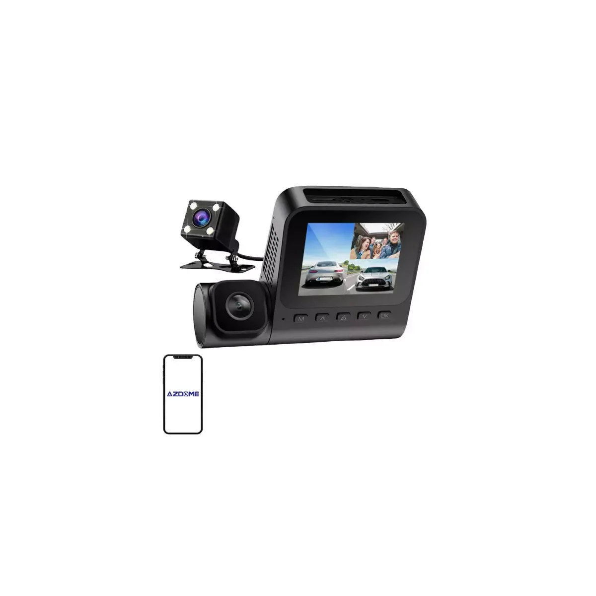AZDOME Dash Cam V600 3 Kamera Detay 6
