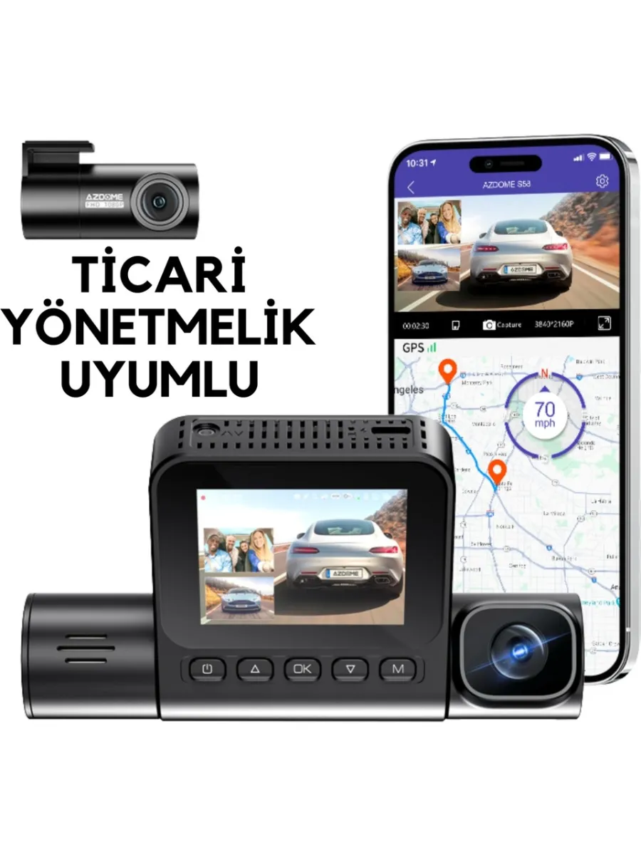 AZDOME S58 4G 3 Kameralı Dash Cam Detay 9