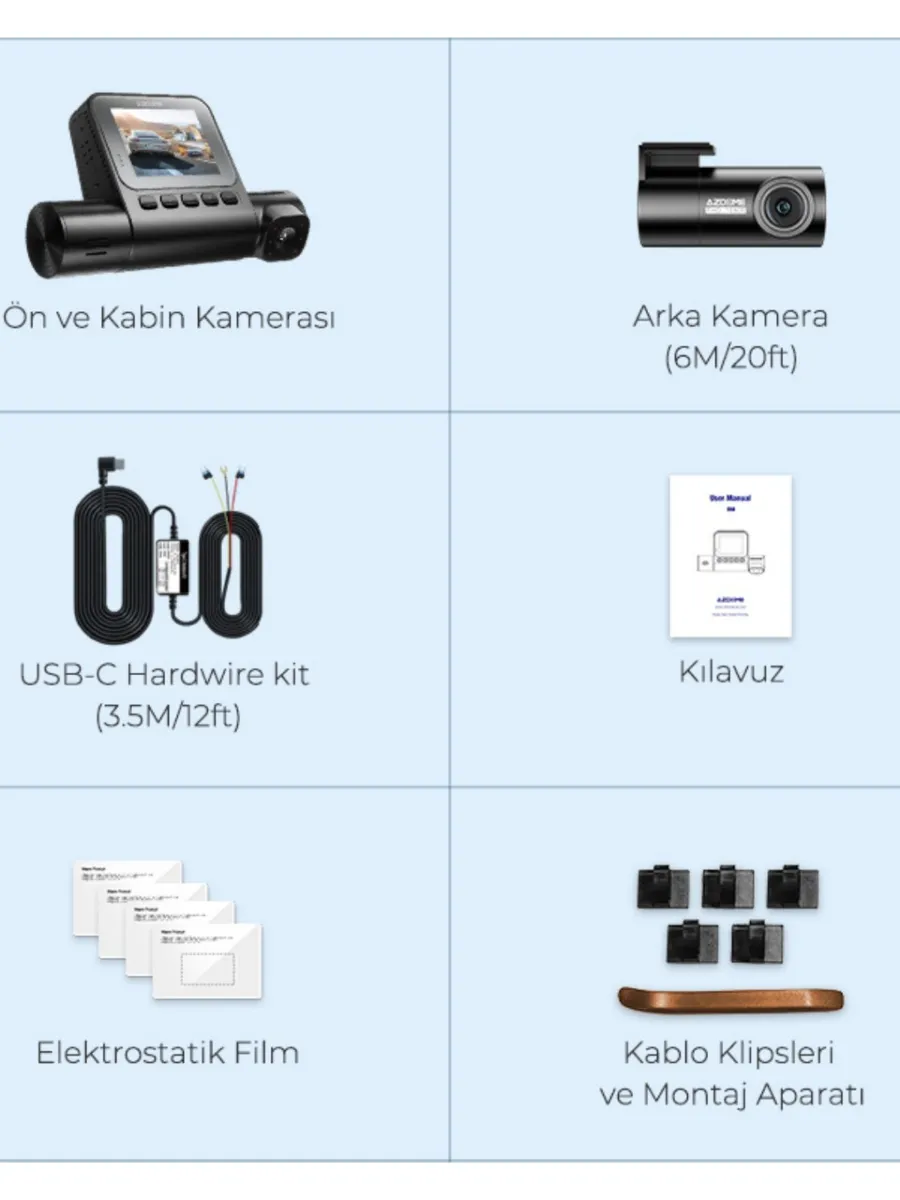 AZDOME S58 4G 3 Kameralı Dash Cam Detay 8