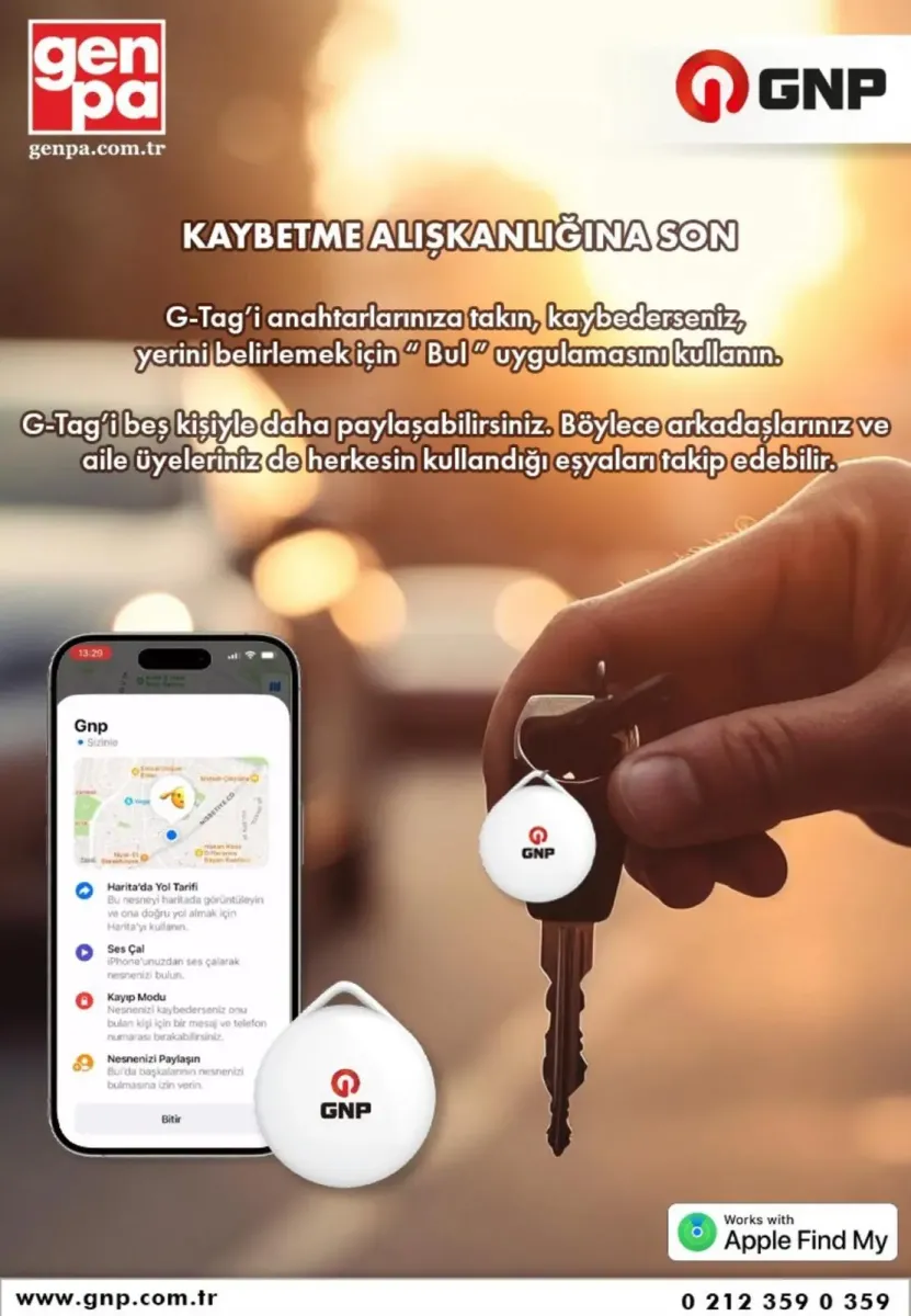 G-Tag Beyaz Takip Cihazı-Apple Mfi Lisanslı Detay 9