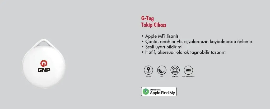 G-Tag Beyaz Takip Cihazı-Apple Mfi Lisanslı Detay 10