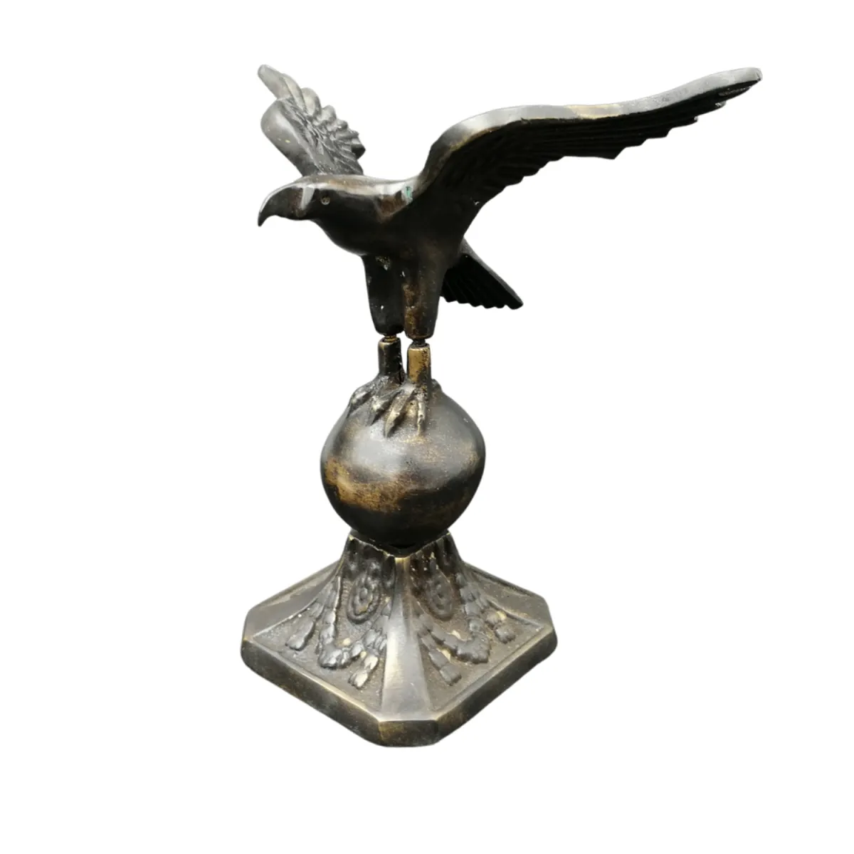 Kalender Döküm Kartal Pirinç Döküm Eskitilmiş Büyük Boy Dekoratif Biblo 17.5Cm Detay 8