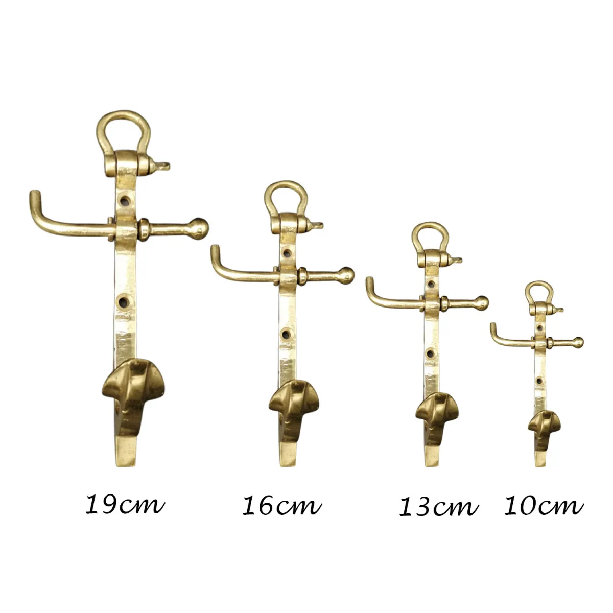 Kalender Döküm Pirinç Döküm Askılık Çimolu Çıpa Objeli 19Cm Detay 5