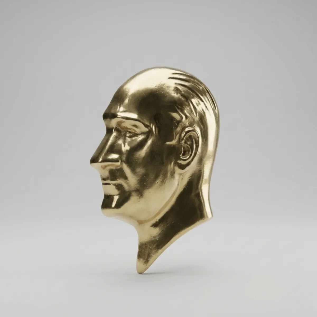 Kalender Döküm Pirinç Döküm Atatürk Silueti 14.5Cm Detay 3