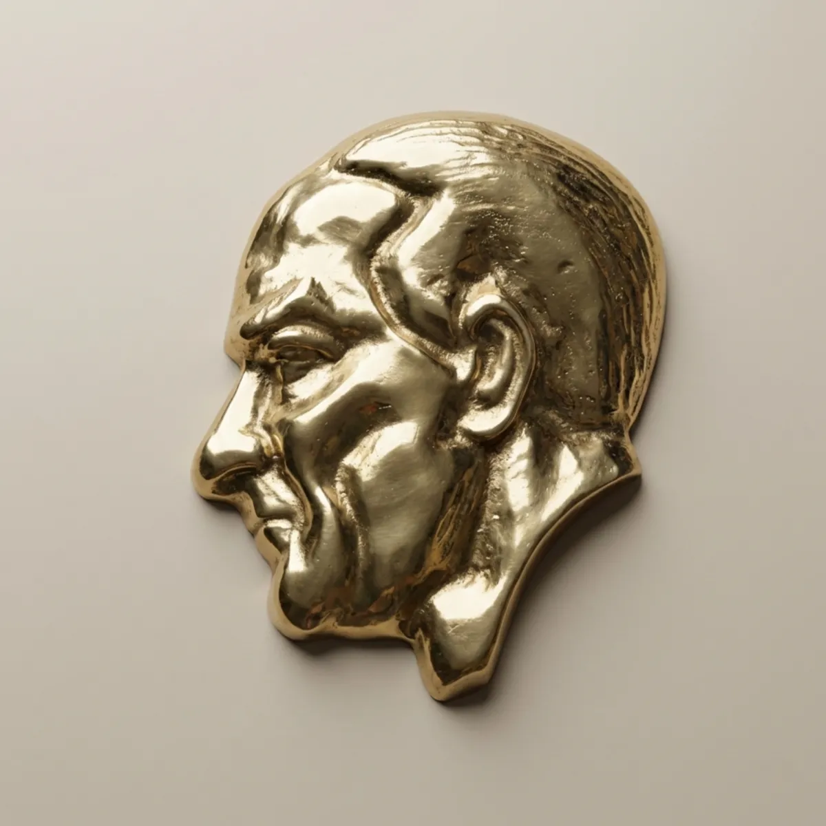 Kalender Döküm Pirinç Döküm Atatürk Silueti 21.5Cm Detay 4