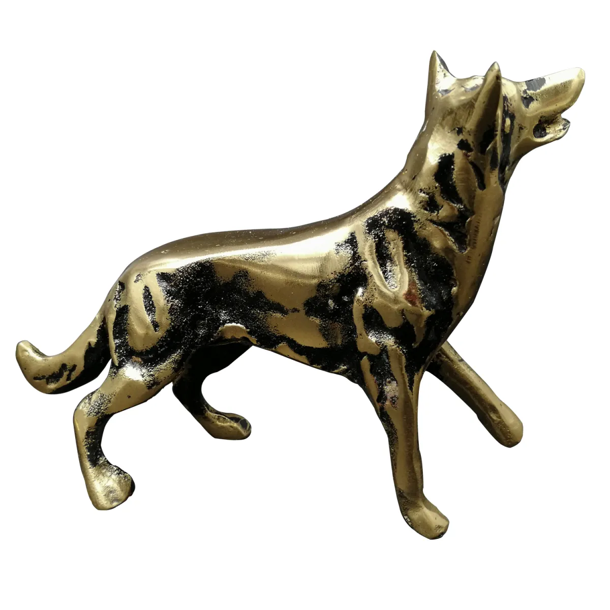 Kalender Döküm Pirinç Döküm Biblo Kurt Köpeği 15.5Cm Detay 5