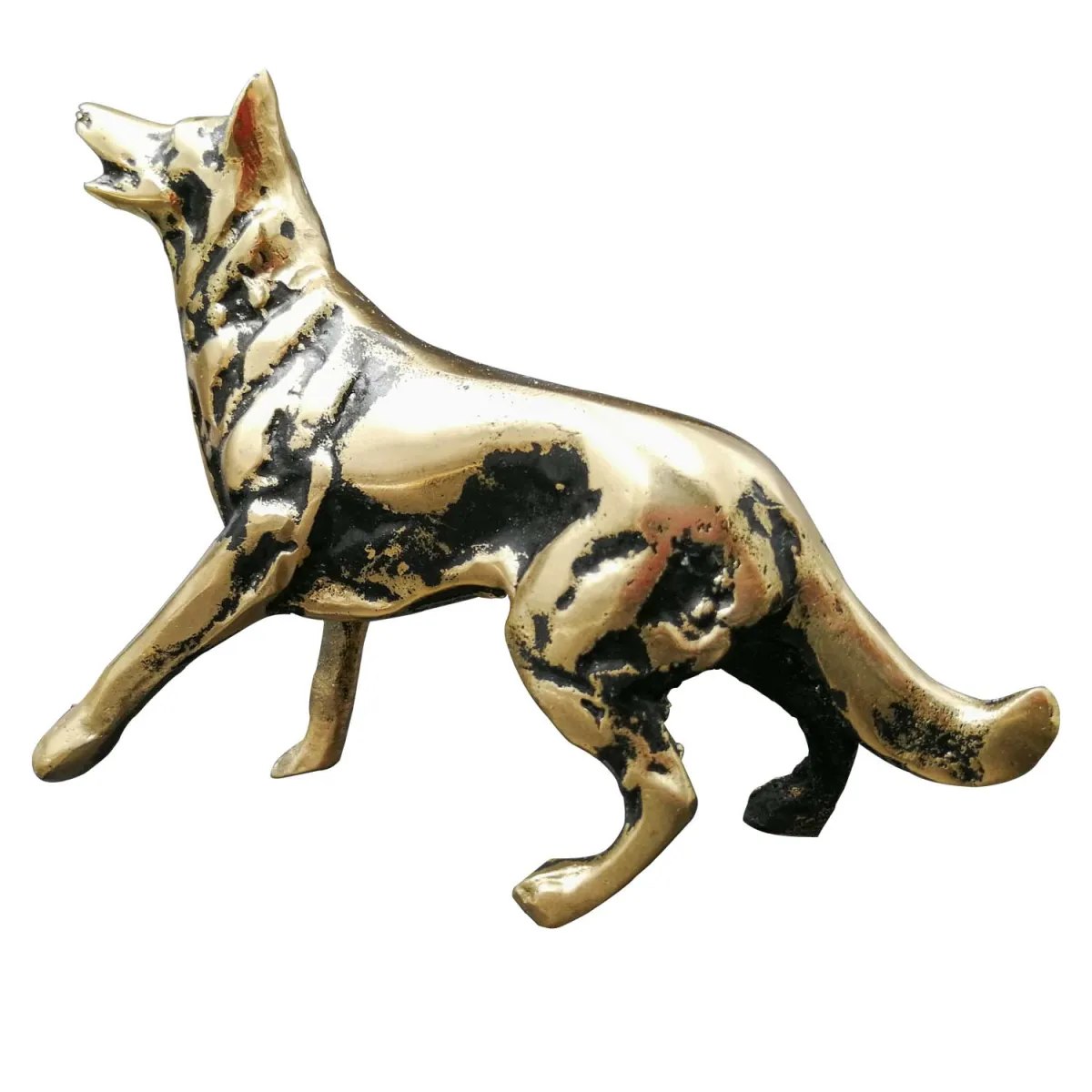 Kalender Döküm Pirinç Döküm Biblo Kurt Köpeği 15.5Cm Detay 8