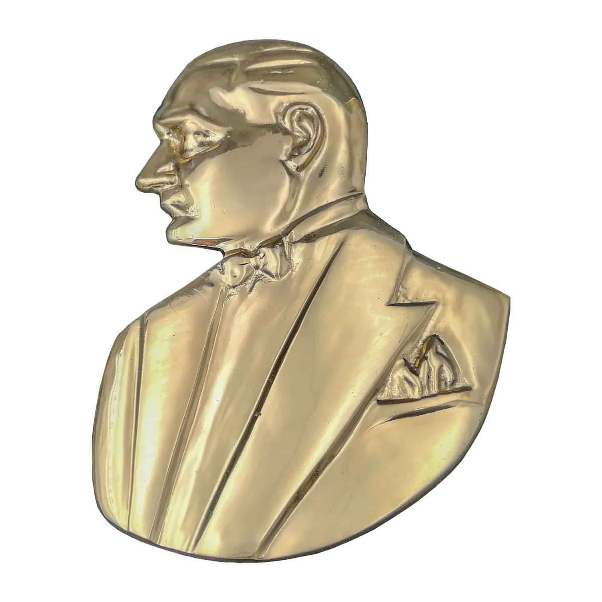 Kalender Döküm Pirinç Döküm Smokinli Atatürk Silueti 27Cm Detay 5