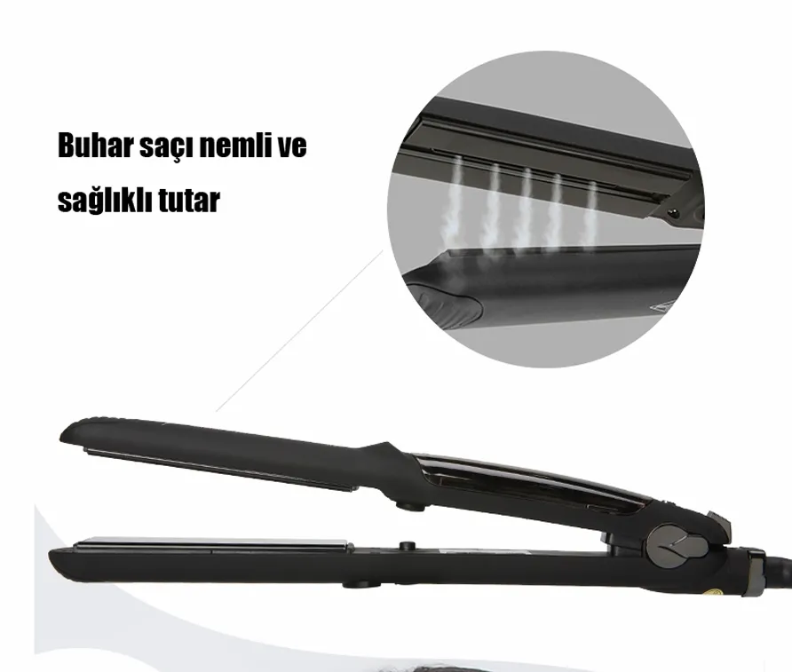 Lydsto Beauty Steam Style Hair Buharlı Saç Düzleştirici ve Şekillendirici (Black) Detay 3