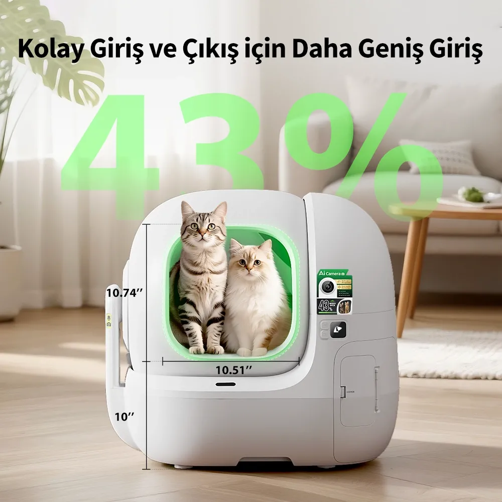 Petkit Purobot Max Pro 2 Akıllı Kedi Tuvaleti Detay 4