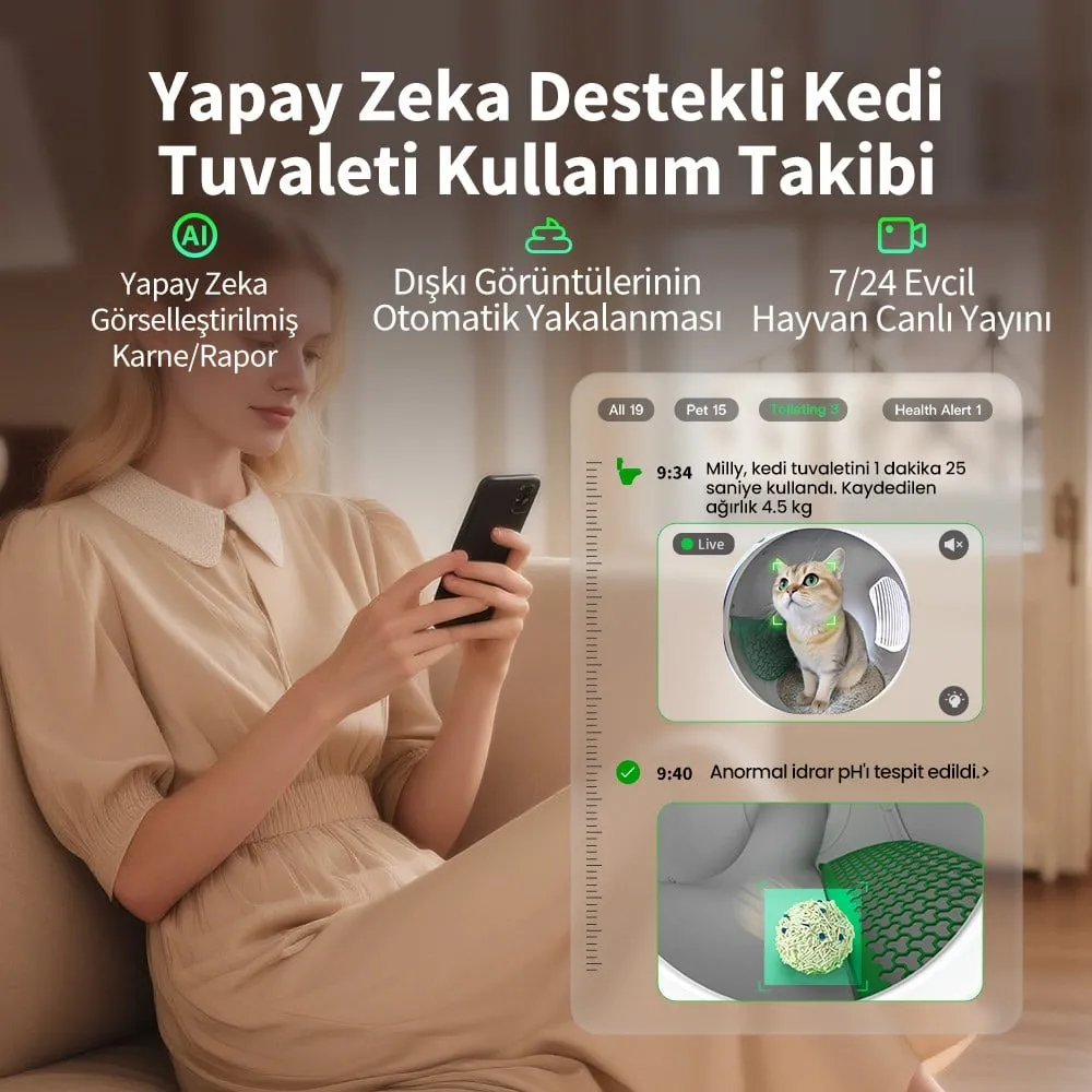 Petkit Purobot Max Pro 2 Akıllı Kedi Tuvaleti Detay 7
