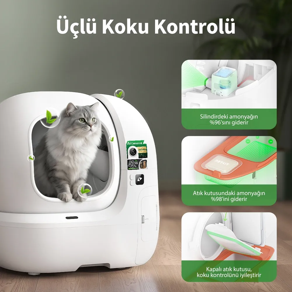 Petkit Purobot Max Pro 2 Akıllı Kedi Tuvaleti Detay 10
