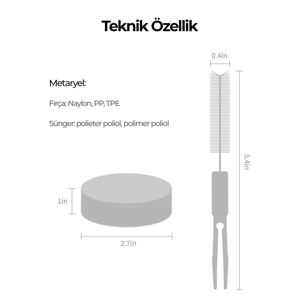 Petkit Temizlik Seti Gri Detay 8