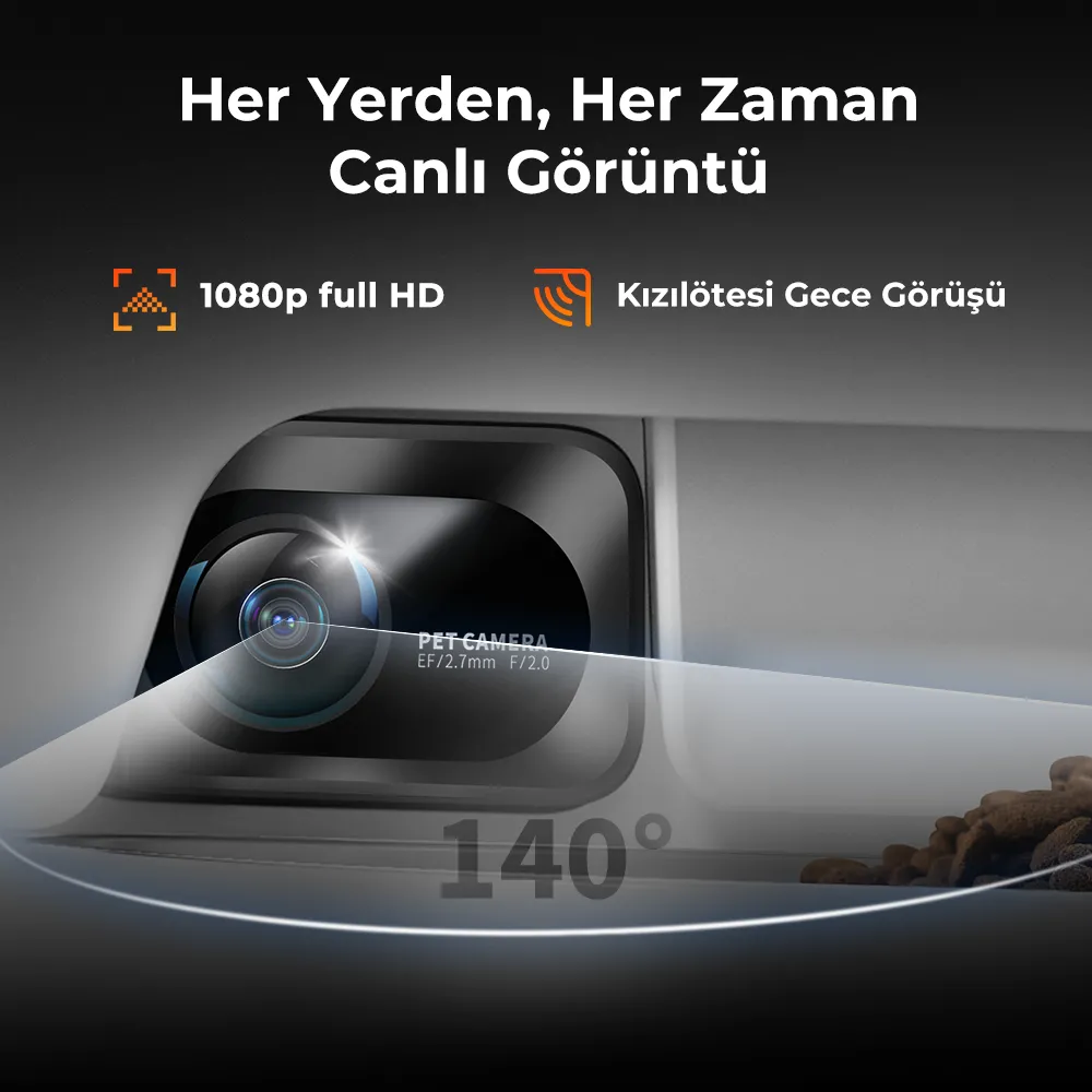 Petkit Yumshare Kameralı Çift Hazneli Akıllı Mama Kabı Detay 4