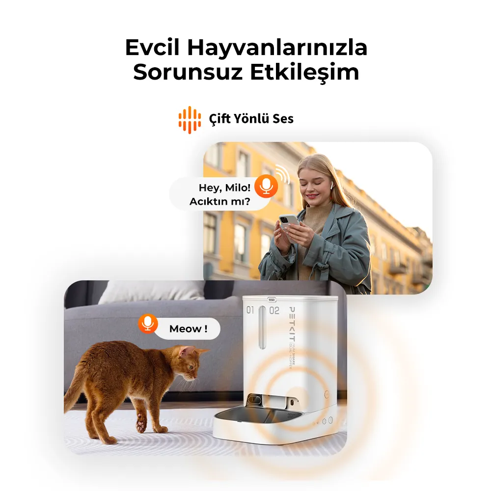 Petkit Yumshare Kameralı Çift Hazneli Akıllı Mama Kabı Detay 5