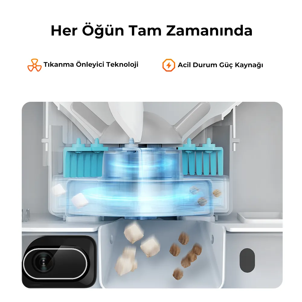 Petkit Yumshare Kameralı Çift Hazneli Akıllı Mama Kabı Detay 7