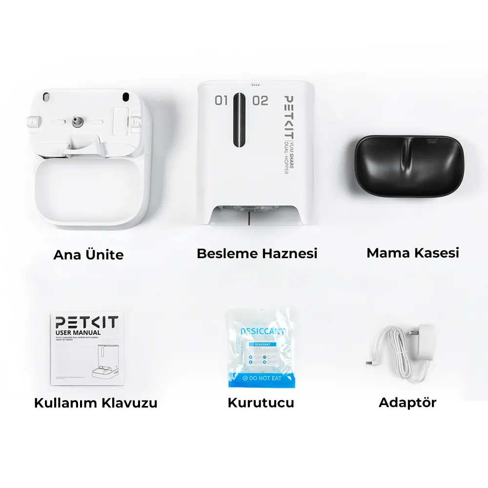 Petkit Yumshare Kameralı Çift Hazneli Akıllı Mama Kabı Detay 10