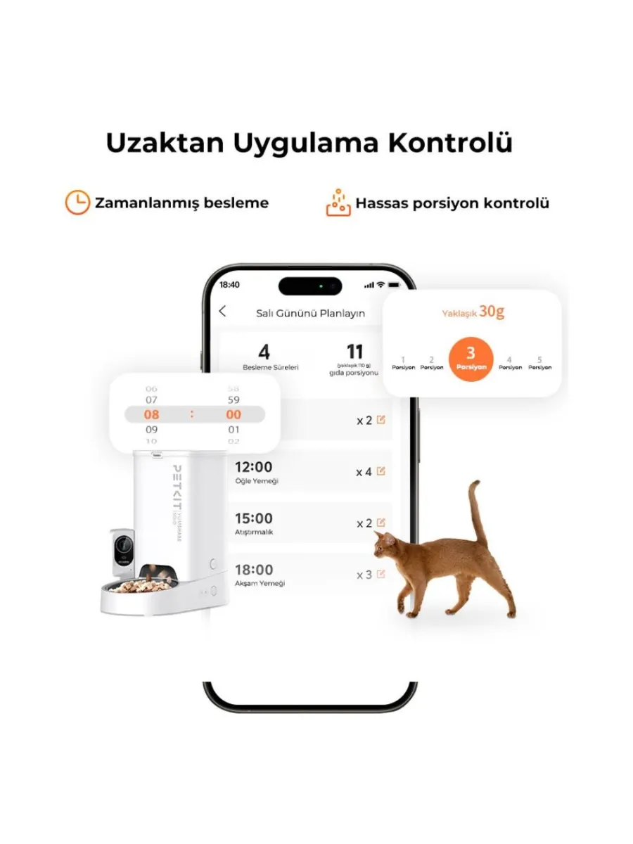 Petkit Yumshare Solo Kameralı Akıllı Mama Kabı Detay 5
