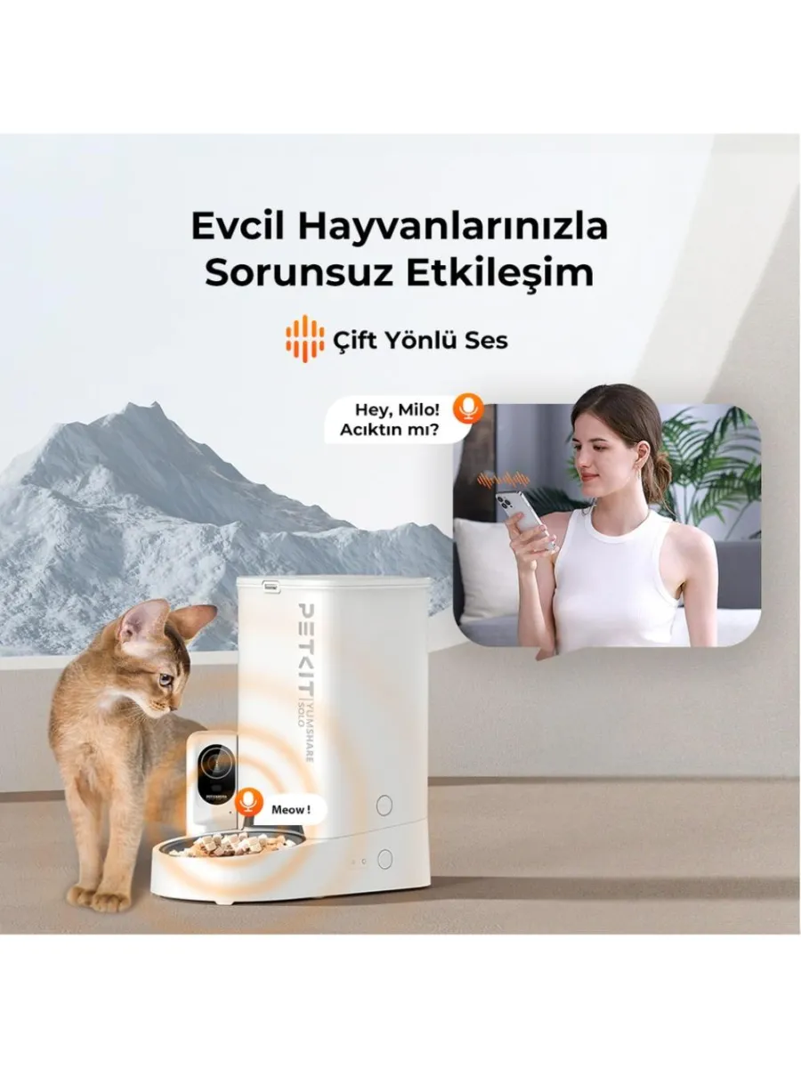 Petkit Yumshare Solo Kameralı Akıllı Mama Kabı Detay 8
