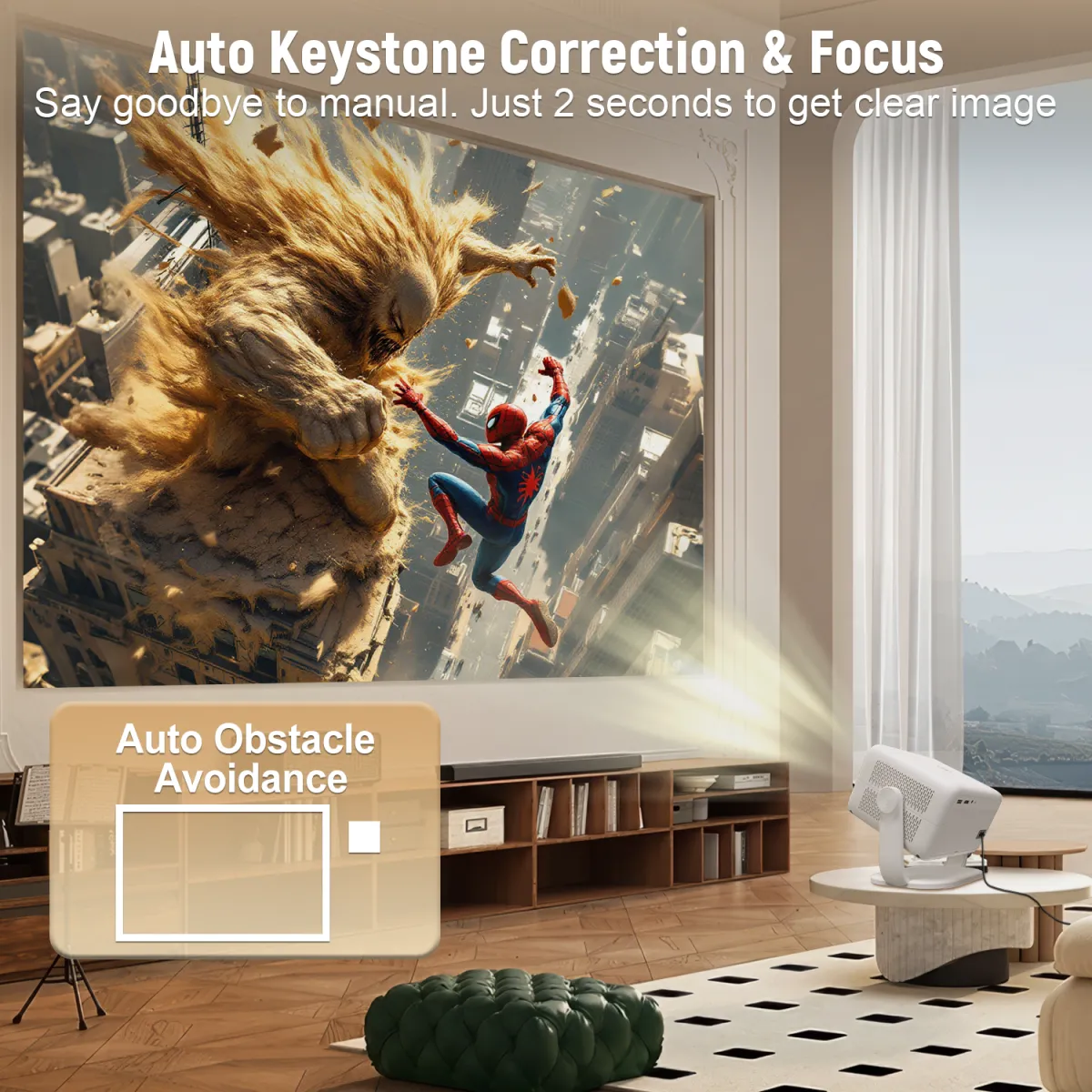 Smate TP350 NTV Projector 1080P Standart Detay 6