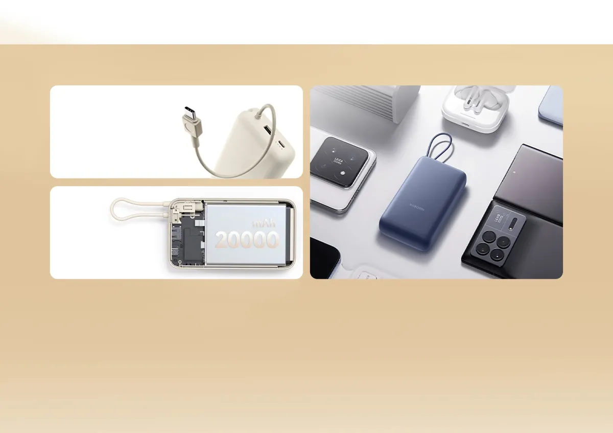 Xiaomi 33w Power Bank 20000mAh (Integrated Cable) Detay 6