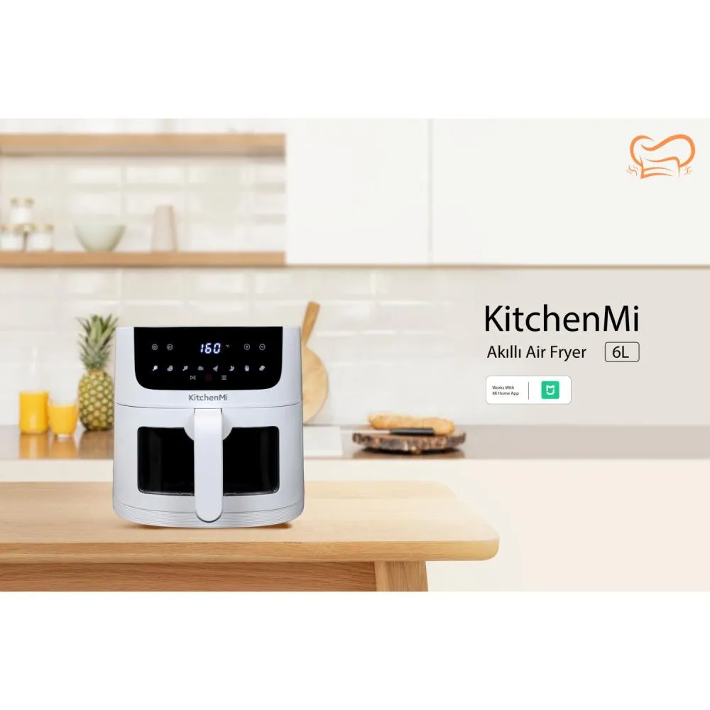 Xiaomi Kitchenmi Air Fryer 6L Fritöz Beyaz Detay 10